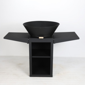 Barbecue à charbon européen robuste de haute qualité pour jardin, en acier au carbone noir, mobilier de cheminée - Product Image 6