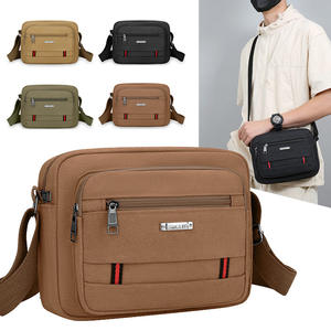 Bolso Bandolera Kingwin para Hombre, de Lona, Gran Capacidad, para Uso Diario, en Colores Marrón, Caqui, Negro y Verde Militar, Primavera 2025 - Product Image 1