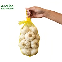 Extruded plastic gaasnetzak voor fruit, ui en knoflook