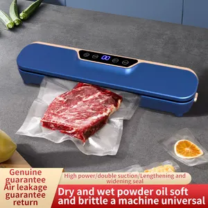 Máquina seladora de alimentos a vácuo de plástico elétrica para uso doméstico com display de cristal líquido para armazenamento eficaz de alimentos