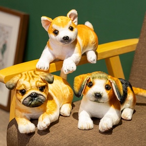 Toptan Kawaii dolması köpek oyuncak küçük yumuşak Plushies köpek dolması hayvan Pug Bulldog Schnauzer Husky peluş köpek oyuncaklar - Product Image 2