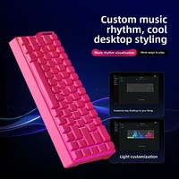 Clavier mécanique de jeu FV K68, interface USB, connectivité triple mode, PC de bureau, design entièrement interchangeable à chaud, éclairage RVB