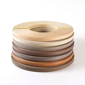 Wood Furniture Belt Wood Veneer Teak Veneer Edging Tape Worktop Edging Lip Black PVC Edge Banding Strips