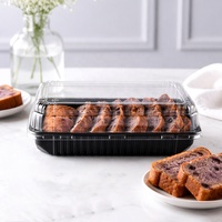 Boîte d'emballage jetable en plastique PET transparent pour desserts, gâteaux, snacks, pains et pâtisseries, avec couvercle transparent – Meilleures ventes