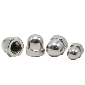 Écrous à insérer, couvercle intégré, femelle, en fer nickelé, tête ronde, écrou à tête hexagonale, accessoire de quincaillerie, écrous décoratifs à tête ronde - Product Image 3