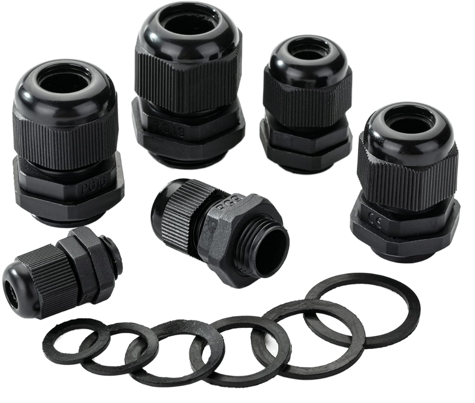 M20 Series IP68 Cable Gland Lock Nut Big Size Nylon PA66 Cable ...