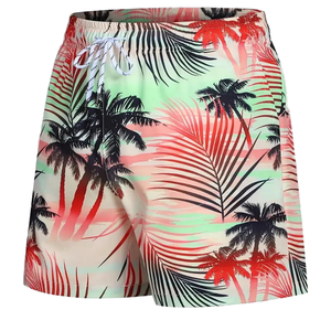 Summer Men's Swim Trunks Anti-Wrinkle Breathable Quick Dry <b>Elastic</b> Waist Sporty Style Waterproof 4-Way Stretch Fabric Zipper - Product Image 1