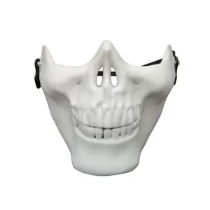 Masque demi-visage pour Halloween, 1 pièce, tête de mort, crâne effrayant, protecteur complet pour Cosplay, fête mascarade