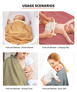 120cm * 120cm Super doux pour la peau en bambou <span class=keywords><strong>couverture</strong></span> d'emmaillotage pour bébé respirant bébé bambou mousseline <span class=keywords><strong>couverture</strong></span> d'emmaillotage pour tricoté - Product Image 6