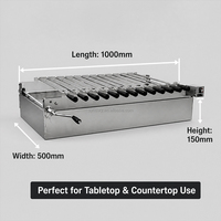 Grill de table en acier inoxydable avec transmission par chaîne pour Souvla et Foukou, style chypriote
