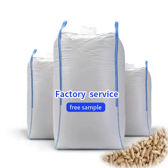 Customized pp 1000kg 1200kg 1500kg 2000kg big bag ton bulk Bags For Wood Pellet sand Particles super sack Jumbo bag