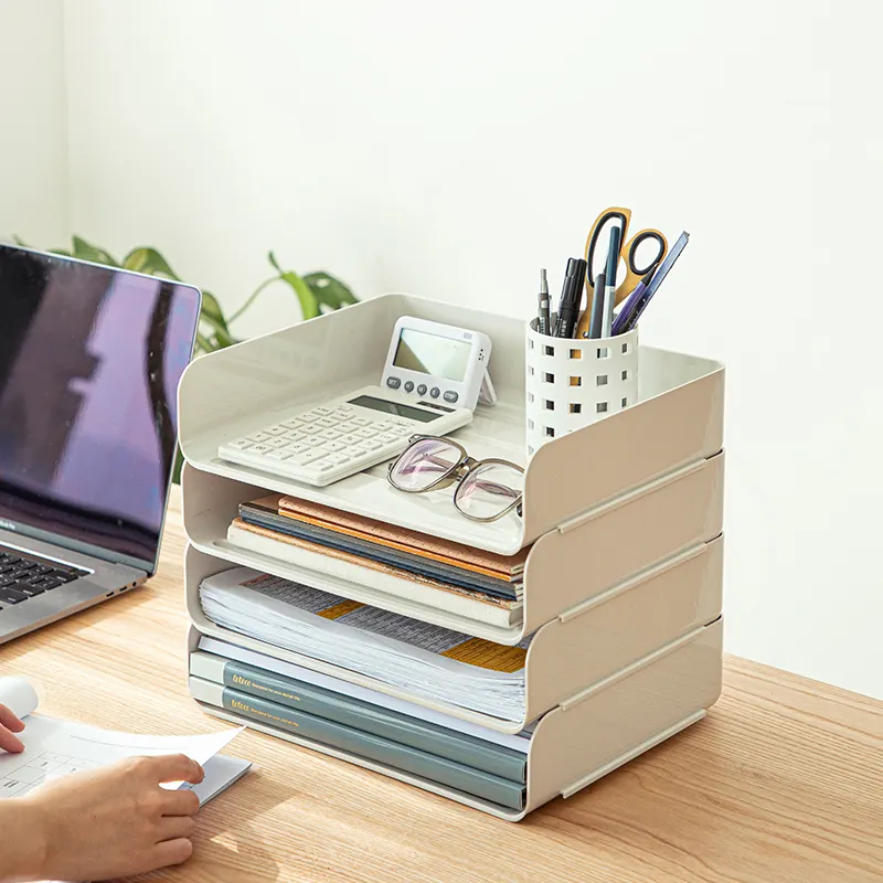 Caja de almacenamiento de maquillaje de escritorio de plástico SHIMOYAMA, caja de almacenamiento de artículos diversos