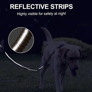 Tali ikat pinggang anjing, desain baru tahan ledakan reflektif elastis menyerap guncangan tali anjing latihan taktis tali kursi mobil - Product Image 3