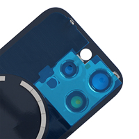 Coque Arrière en Verre à Plaque Métallique au Design Barre avec Cadre et Anneau Magnétique pour Boîtiers de Téléphones Mobiles iPhone 15 Pro et 15 Pro Max