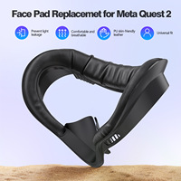 Accesorios para Juegos de Realidad Virtual para Oculus Quest 2, Cubierta Facial de Cuero PU que Bloquea la Luz, Previene el Sudor y es Transpirable