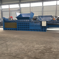 Presse à balles industrielle à haute efficacité pour les canettes métalliques, les déchets d'emballage et les cartons, machine de pressage hydraulique horizontale automatique