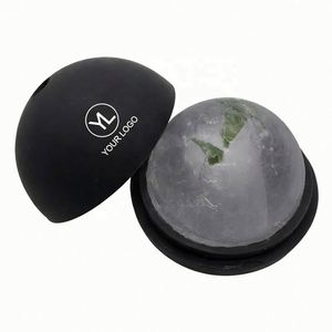 Custom Logo Large Silicone Ice Ball Mold Whiskey Ice Sphere <b>Maker</b> for Corporate Bar Events - Product Image 1