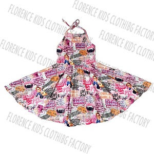 DH ODM vestido de <span class=keywords><strong>las</strong></span> ninas strawberry sweety bambini summer halter tie twirl gonna abito da principessa per ragazza - Product Image 5