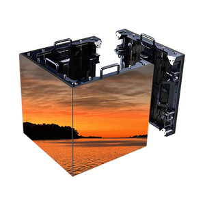 Mur d'affichage LED de location P3.91mm, cube 500x500mm, coin droit, 6000cd/m², IP65, pour animation, ascenseur, <span class=keywords><strong>magasin</strong></span> de détail - Product Image 3