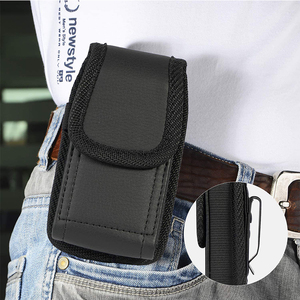 Funda Universal para Teléfono Flip, Bolsa Vertical para <span class=keywords><strong>TCL</strong></span> Flip <span class=keywords><strong>Pro</strong></span>, para <span class=keywords><strong>Alcatel</strong></span> Go Flip 3/4/V, para Nokia 2760 con Clip Metálico para Cinturón - Product Image 6
