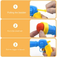 Jouet interactif pour chat : pistolet lanceur de balles en peluche silencieux et très élastique, anti-ennui, avec tige de stimulation en fourrure