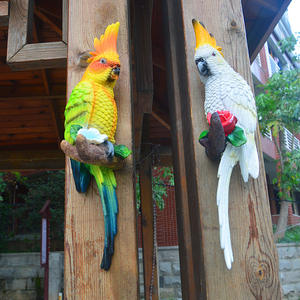 Source transfrontalière artisanat <span class=keywords><strong>en</strong></span> résine écologique décorations murales <span class=keywords><strong>de</strong></span> perroquet avec crochet <span class=keywords><strong>de</strong></span> décoration doux pour cadeaux ménagers - Product Image 4