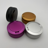 Boîte à snus en métal extra haute de 30 mm avec bande moletée latérale et couvercle hermétique