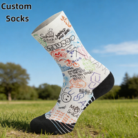 Chaussettes de sport tricotées à col ras du cou, antidérapantes, imprimées par sublimation, personnalisables avec logo, pour le golf et la randonnée, collection automne, haute qualité, vente en gros