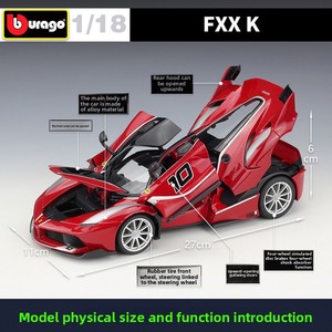 BBUrago 1:18 <span class=keywords><strong>Ferrari</strong></span> FXX K Track Edition Modellino Auto in Metallo Pressofuso con Motore per Collezionisti, Esposizione, Regalo, Vendita all'Ingrosso - Product Image 2