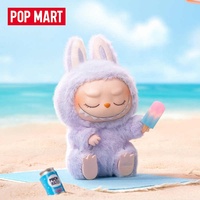 Authentique Pop Mart Labubu The Monsters Have a Set Macron V2 Figurine en vinyle et peluche Boîte mystère Jouets mignons et adorables Boîtes surprise