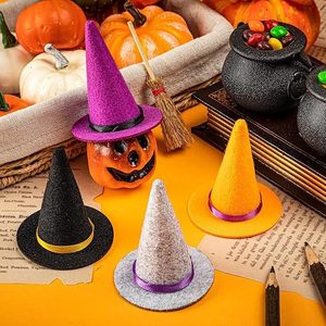 Mini <span class=keywords><strong>Sombrero</strong></span> <span class=keywords><strong>de</strong></span> <span class=keywords><strong>Bruja</strong></span> <span class=keywords><strong>de</strong></span> <span class=keywords><strong>Fieltro</strong></span> Colorido para Halloween, Decoración Perfecta para Fiestas - Product Image 3