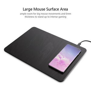 Tapis de souris en cuir grand format 2 en 1 JMY Square pas cher avec chargeur sans fil - Product Image 2