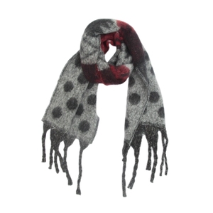 Écharpe-chausson épaisse à franges et à pois pour l'hiver - Product Image 2