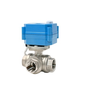 TONHE Stainless Steel Three Way Ball Valve 1/2 In Thread Electric <b>Miniature</b> With Switch Control For Water - Product Image 5