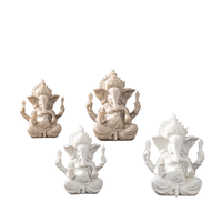 Figurine d'éléphant en résine de style thaïlandais Ganesha d'Asie du Sud-Est MSH Fun pour anniversaire et célébration