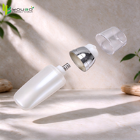 Flacon Pompe Airless Double Couche à Vide (15ml/30ml/50ml) pour Émulsion, Format Voyage, avec Bouchon à Vis, Portable