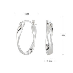 Boucles d'oreilles en argent sterling 925 <span class=keywords><strong>Morbius</strong></span> Wave Trendy Ins Personality Twisted Cold Wind Design Vente en gros disponible - Product Image 2