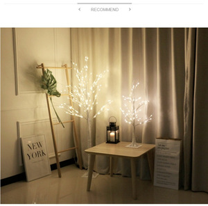 <span class=keywords><strong>L</strong></span>ámpara de decoración del hogar, árbol luminoso de abedul blanco, LED, simulación de árbol de Navidad, color de Año Nuevo, festival de Primavera, vista del día <span class=keywords><strong>l</strong></span> - Product Image 3