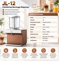 Distributeur de boissons de table OEM avec agitateur, machine à servir le thé au lait commerciale pour les boutiques de desserts et les hôtels