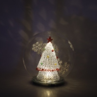 Nouveau Style bonhomme de neige arbre de noël maison verre LED verre lampe décorative boule à neige lampe Chic boule de noël boules