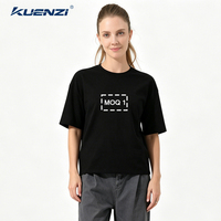 T-shirt ample à manches courtes pour femme Kuenzi, vierge pour impression, grammage lourd 280 GSM, 85 % coton 15 % polyester, respirant