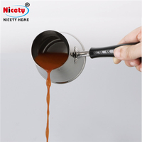Pot à café turc en acier inoxydable, pot à sauce à la crème, pot à café turc, poignée durable, outils à café et à thé, normal