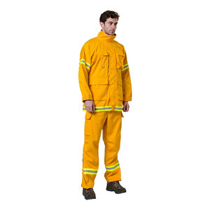 Vêtements de <span class=keywords><strong>sécurité</strong></span> pour pompiers forestiers certifiés NFPA 1977, combinaison ignifuge jaune, <span class=keywords><strong>veste</strong></span> et pantalon EPI - Product Image 2