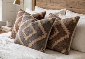 Housse de coussin géométrique bohème faite à la main, gris beige, en coton tissé et jute, pour canapé, salon, chambre, décoration intérieure - Product Image 6