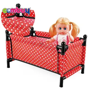 新生儿14英寸电动语音粉红屋玩具塑料娃娃婴儿床