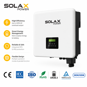 Onduleur solaire hybride triphasé avec SPD intégré, protection contre les surcharges à 110 % pour l'alimentation de secours domestique et le stockage d'énergie solaire - Product Image 1