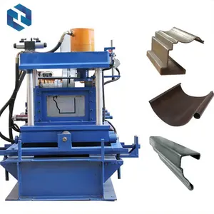 Metal Half Round Rain Gutter Making Machine For Sale Downspout Gutter Machine End Crimping Seamless Gutter Machine Used