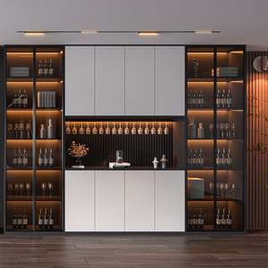 Custom Made Luxury Custom High End Furniture Home <b>bar</b> Glass Wine Display Living Room Furniture Modern Wine Glass <b>Cabinet</b> - Product Image 5