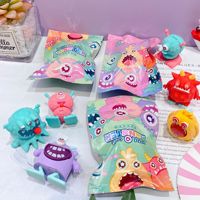Nouvelle Gomme Monstre Cartoon en Gros, Sac Surprise, Papeterie Mignonne pour Étudiants, Boîte Surprise, Amusante à Effacer