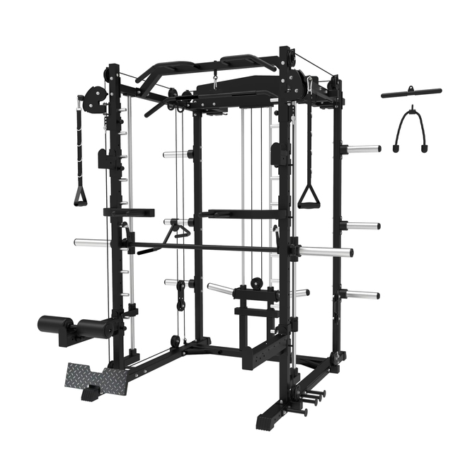 Home Gym Smith Machine Iron Multifunction Strength Training Power Squat Rack for Body Building Legs & Chest Exercise